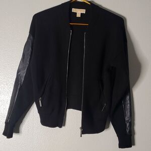 Michael Kors Black Bomber Jacket Size XS
